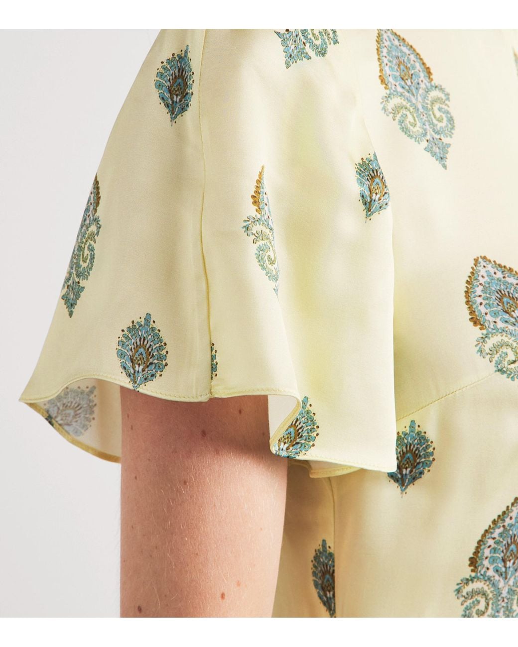 Sandro Metallic Paisley Print Maxi Dress