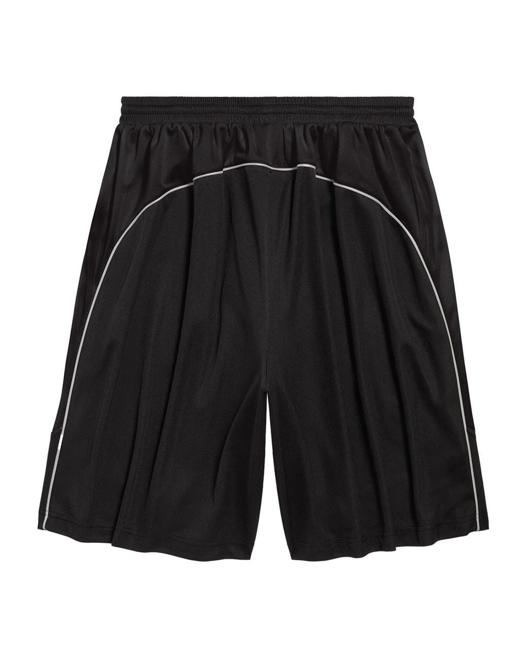Balenciaga Black Crest Baggy Football Shorts for men