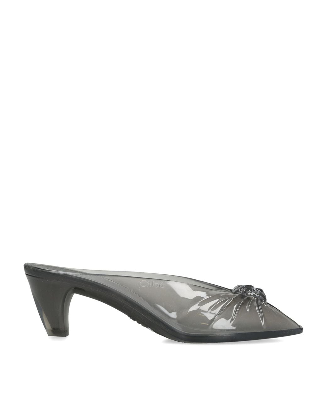 Chloé Gray Jelly Heeled Mules 30