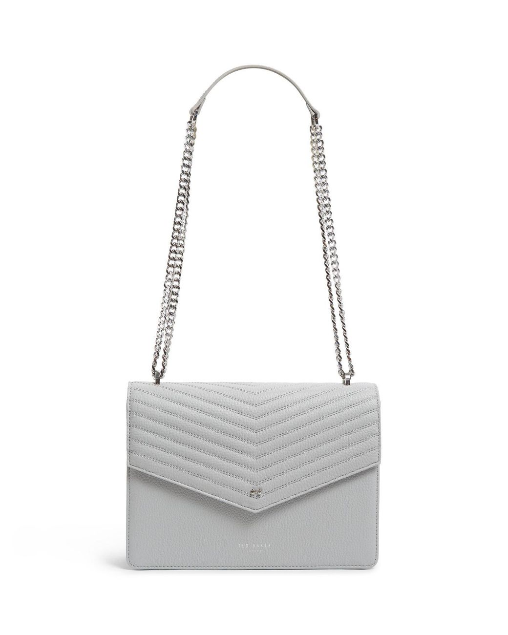 Ted Baker Leather Envelope Cross Body Bag in Grey (Gray) Lyst