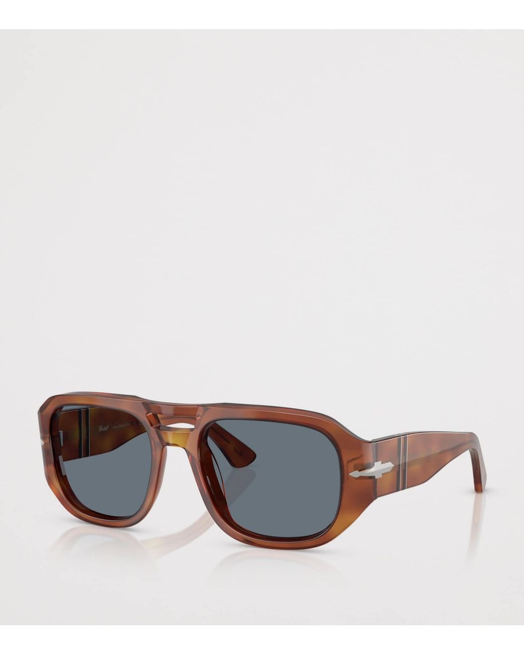 Persol Gray Acetate Vincent Pilot Sunglasses
