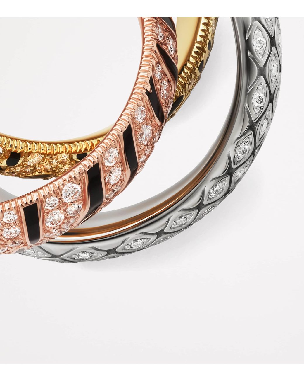 Cartier Multicolor And Diamond Trinity Wild One Ring