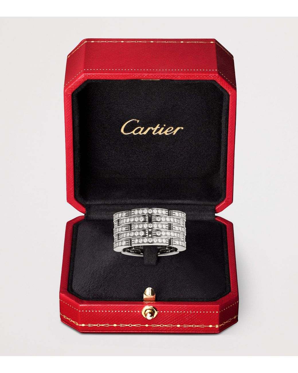 Cartier Metallic And Diamond Maillon Panthère Ring