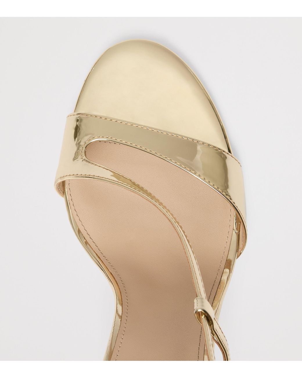 Marina Rinaldi Metallic Mirror-Finish Sandals 100