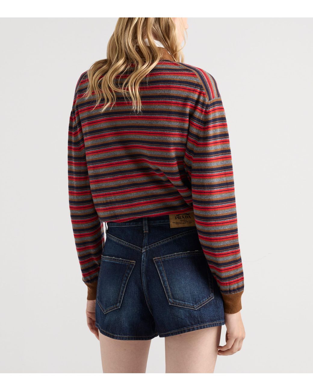 Prada Blue Denim Mid-Rise Shorts