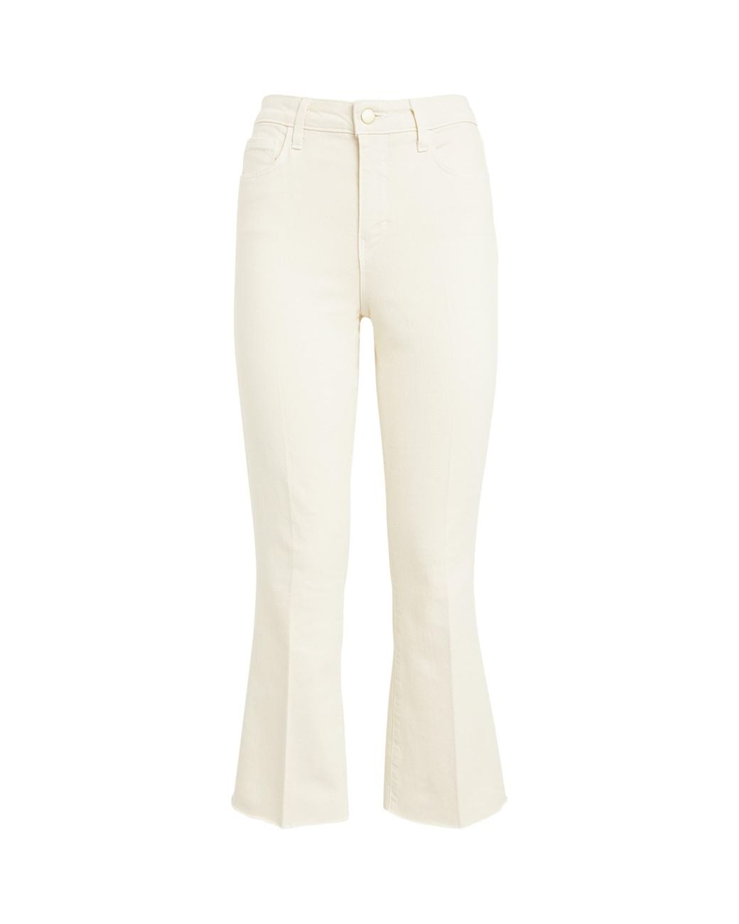 L'Agence White Kendra Flared Cut Jeans