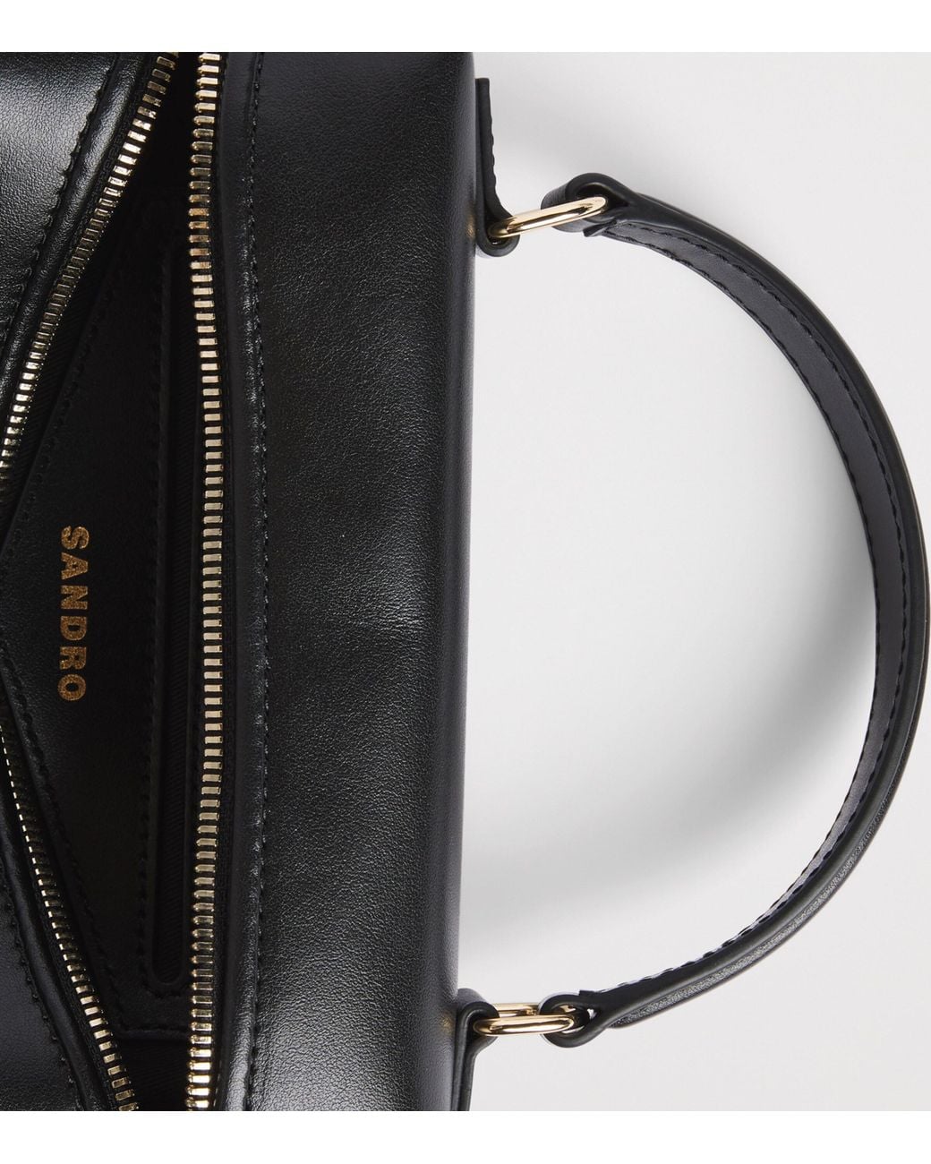 Sandro Black Leather Tangolino Vanity Bag