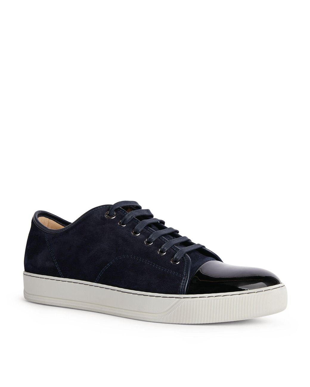lanvin blue suede sneakers