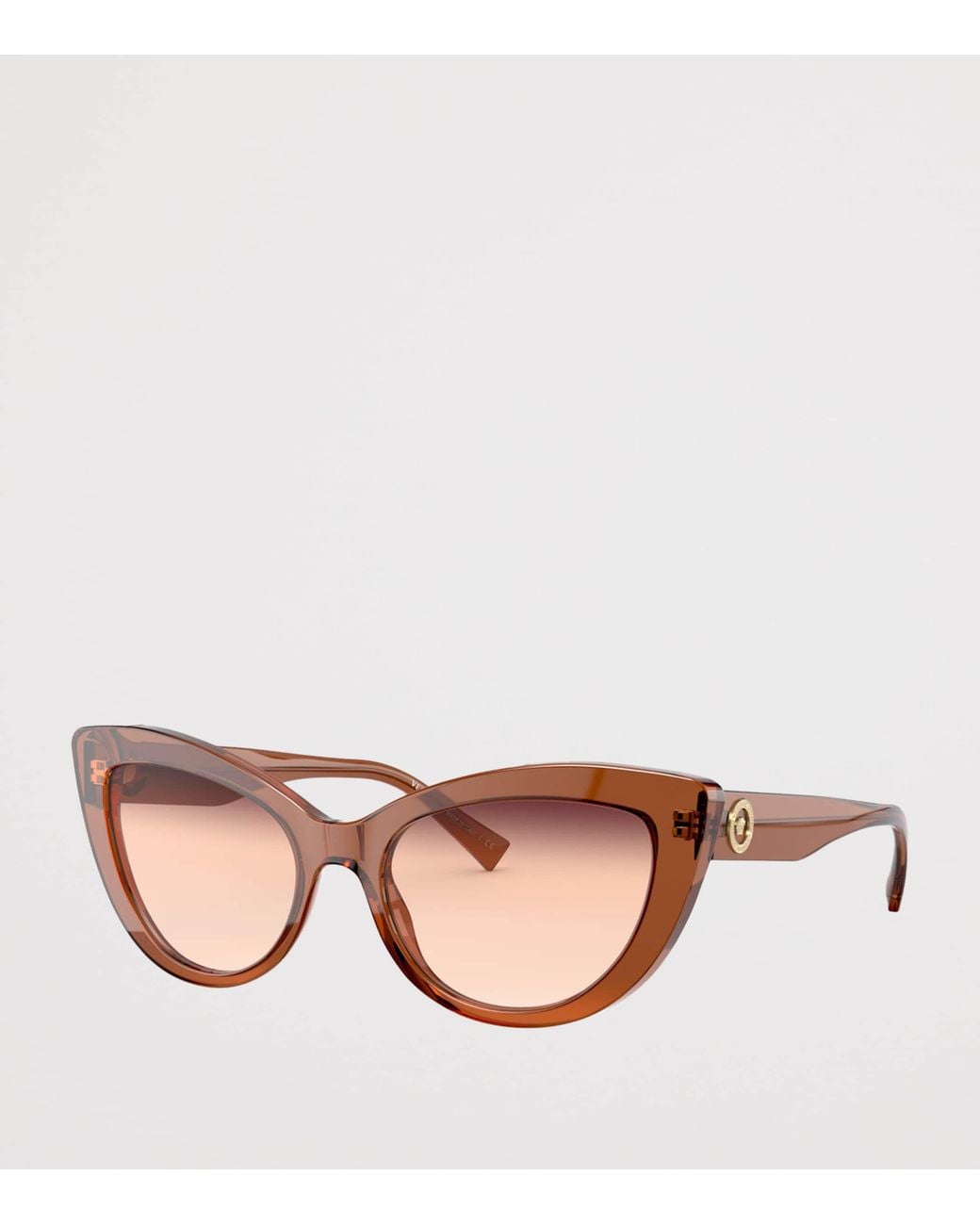 Versace Brown Acetate Cat-Eye Sunglasses