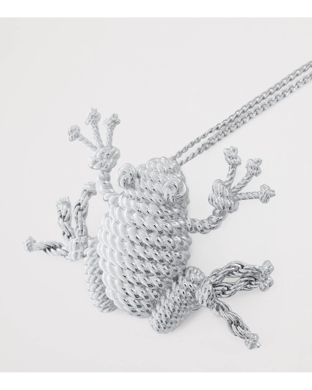 Loewe White Rope Frog Necklace
