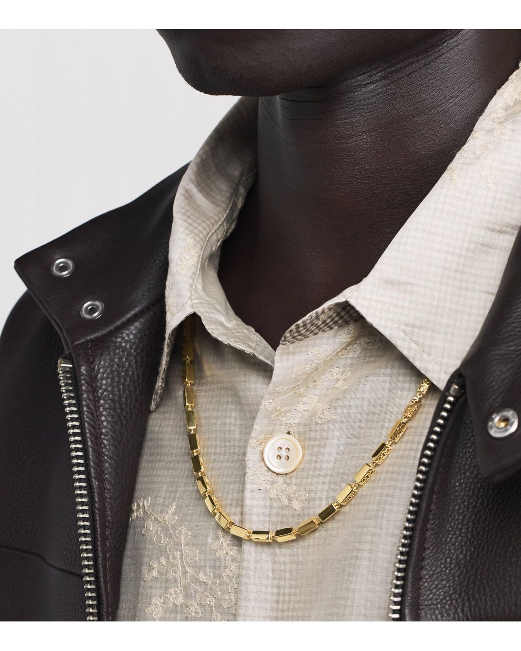 Suzanne Kalan Natural Block-Chain Pendant Necklace for men