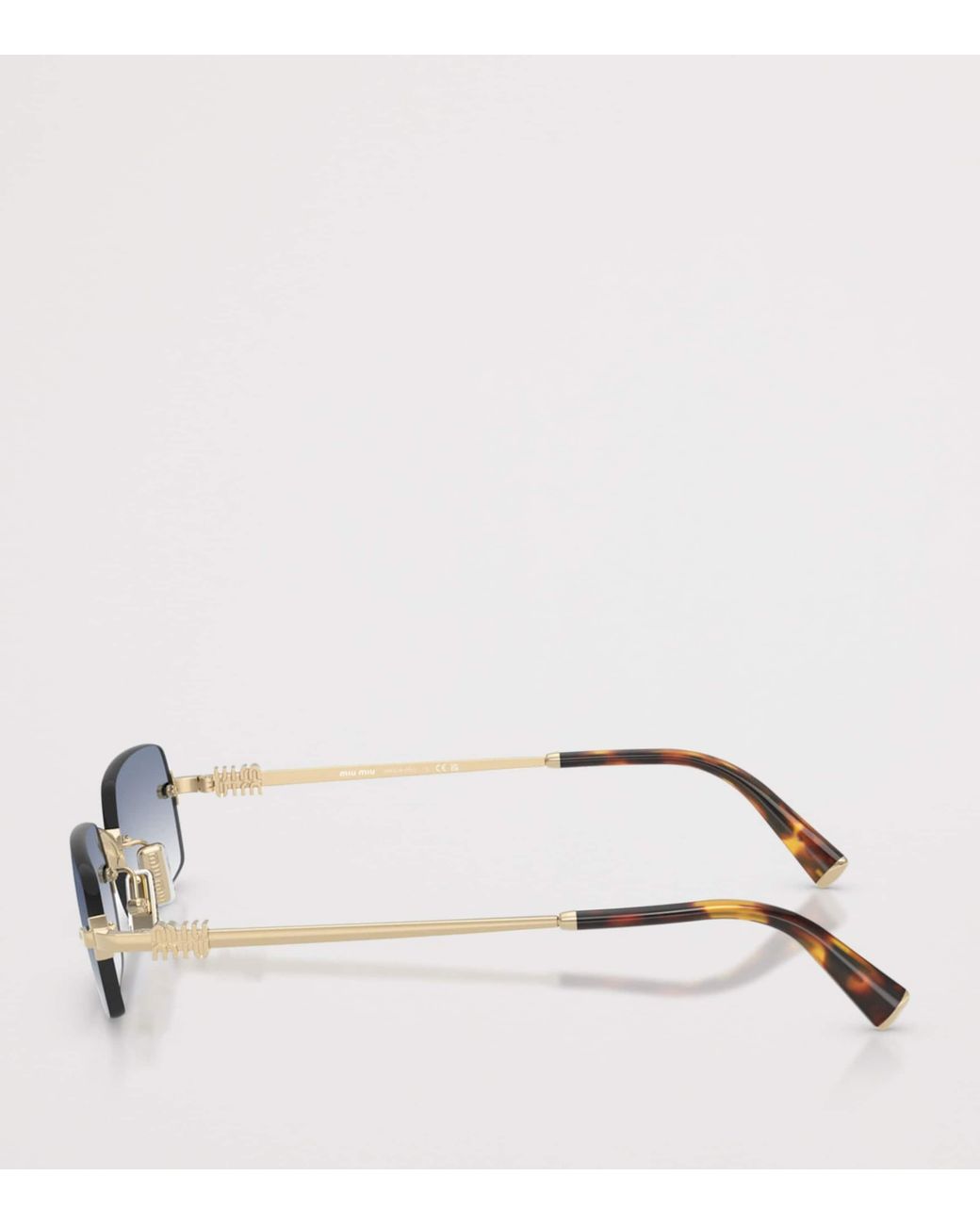Miu Miu Blue Rectangular Mu B50S Sunglasses