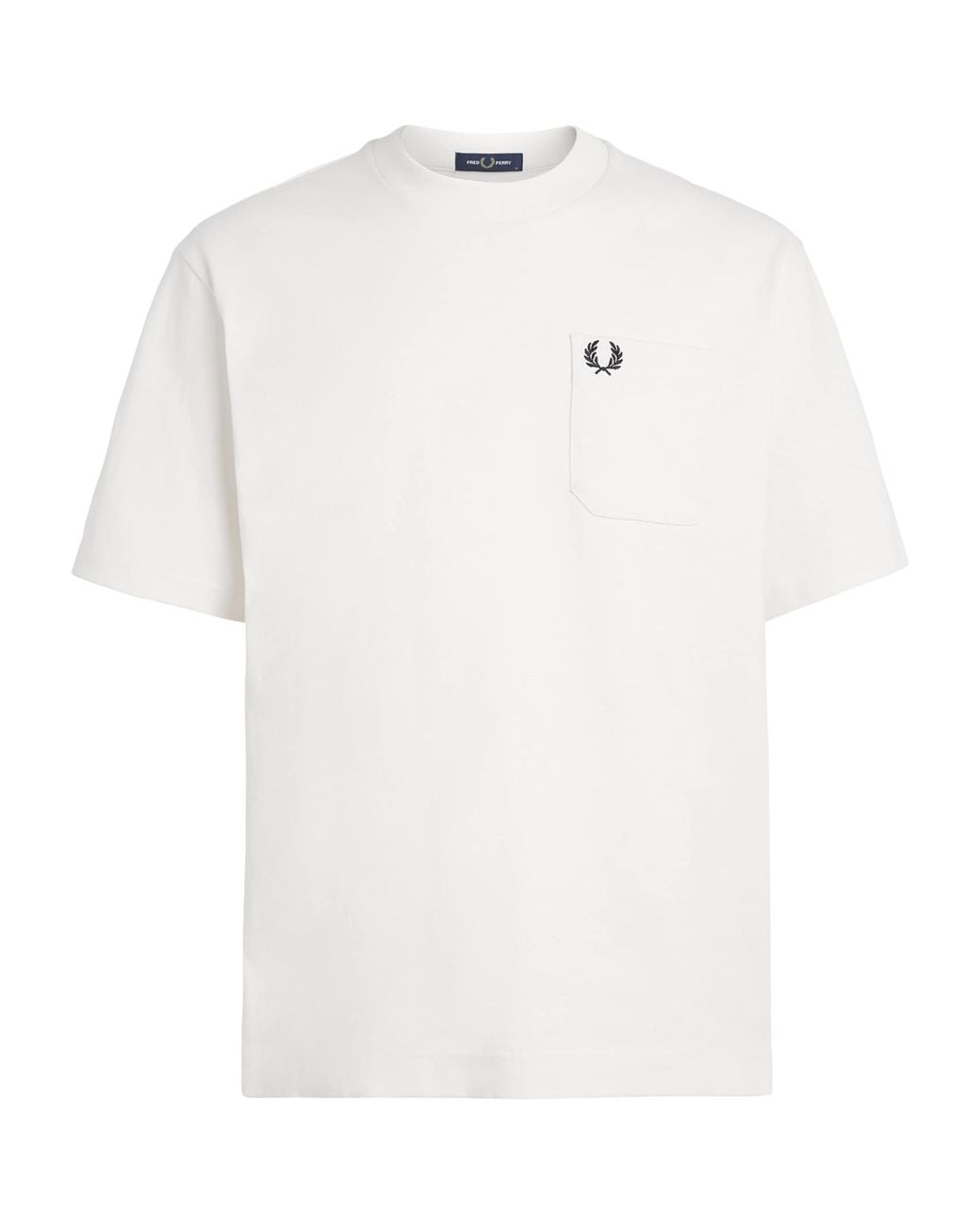 Fred Perry White Cotton Relaxed Logo T-Shirt for men