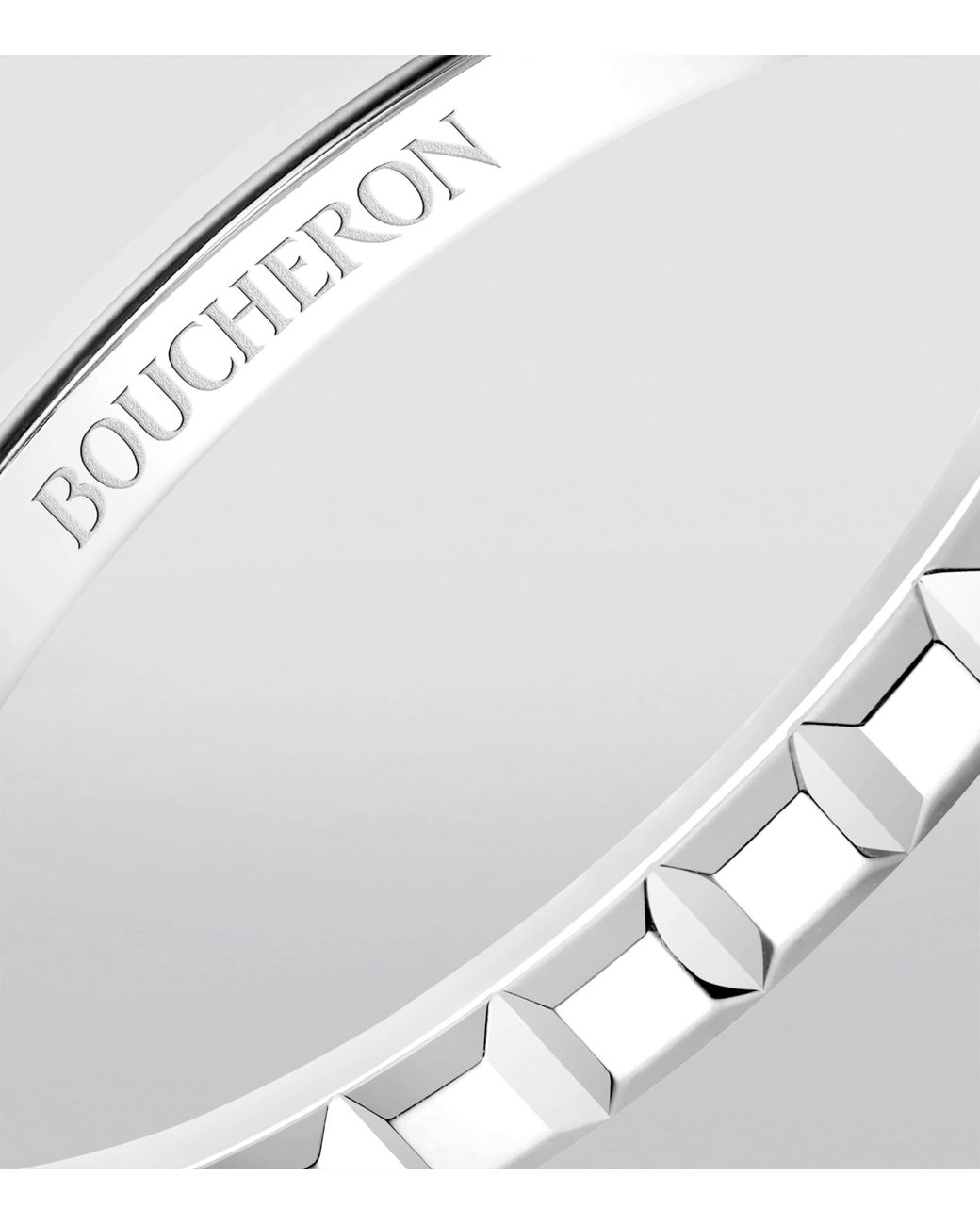Boucheron Multicolor Mini Platinum Clou De Paris Wedding Band