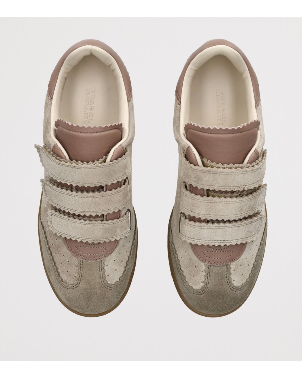 Isabel Marant Brown Suede Velcro Beth Sneakers