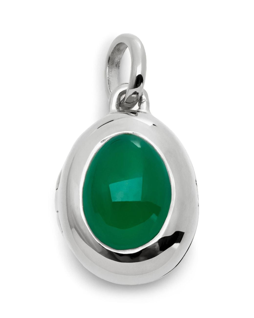 Monica Vinader Green Sterling And Onyx May Birthstone Locket
