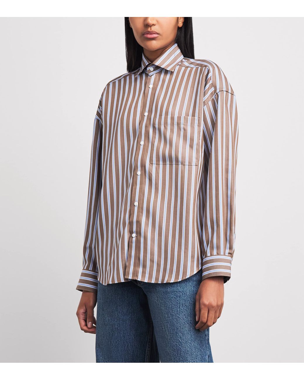 With Nothing Underneath Multicolor Tencel The Weekend Shirt