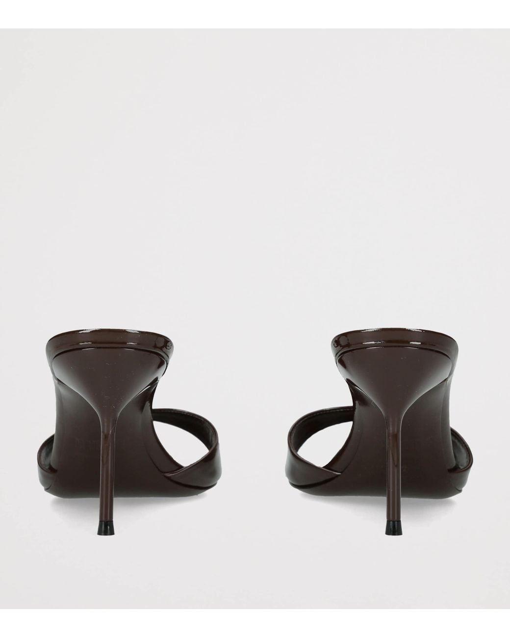 Paris Texas Brown Patent Leather Lidia Mules 70