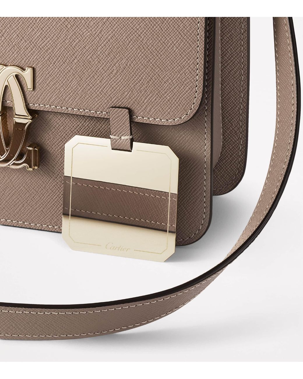 Cartier Natural Mini Leather C De Shoulder Bag