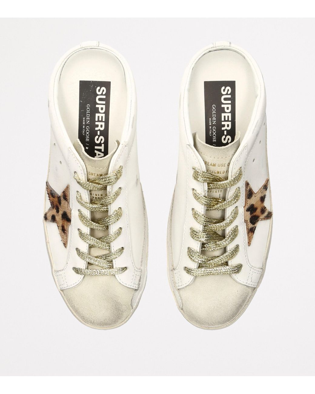 Golden Goose Deluxe Brand White Leather Super Star Sabot Low-Top Sneakers