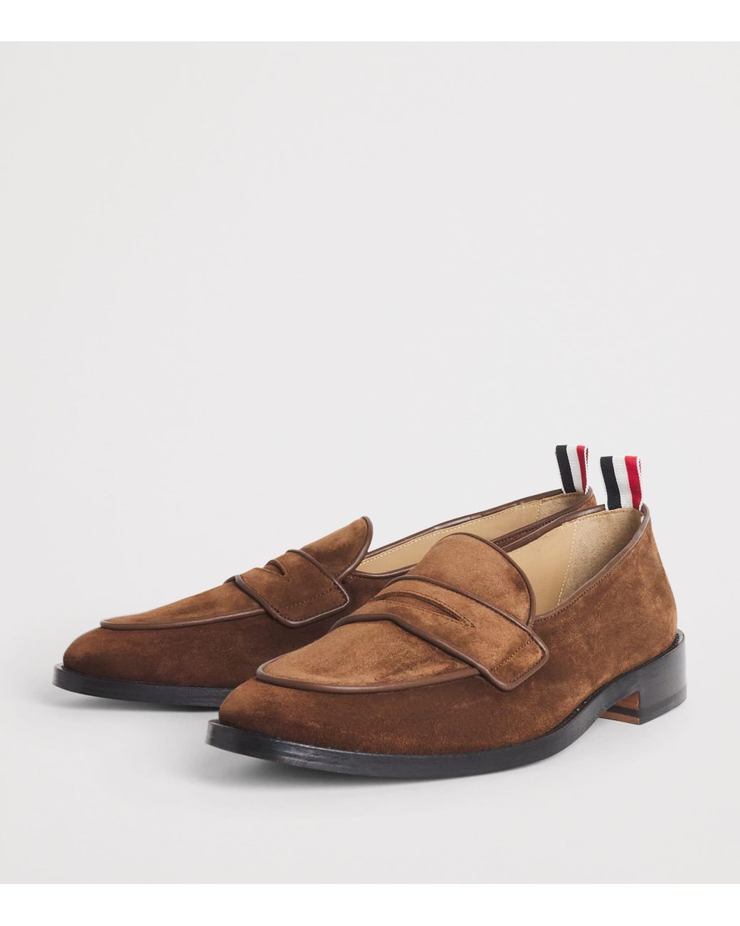 Thom Browne Brown Leather Varsity Penny Loafers for men