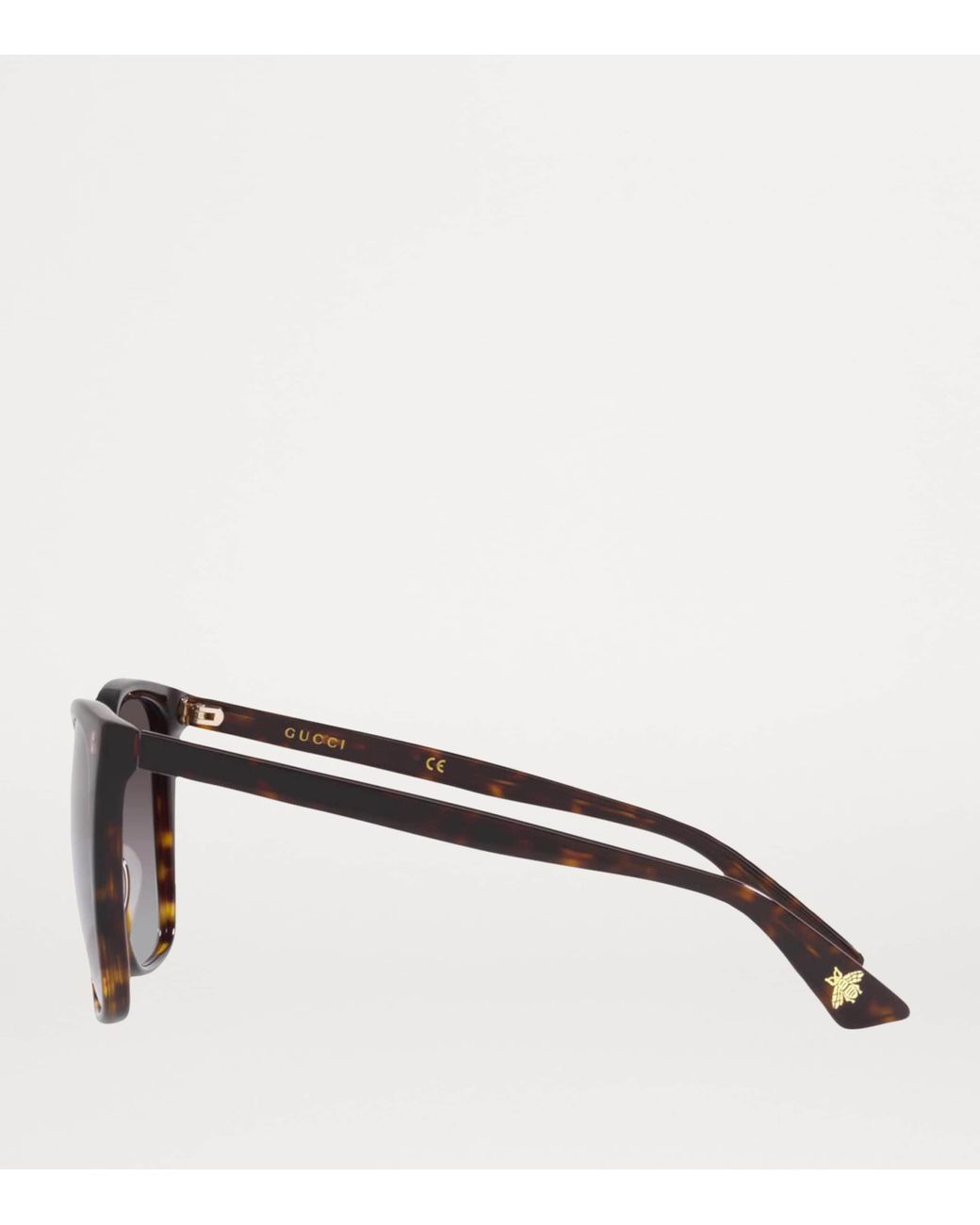 Gucci Brown Acetate Square Sunglasses