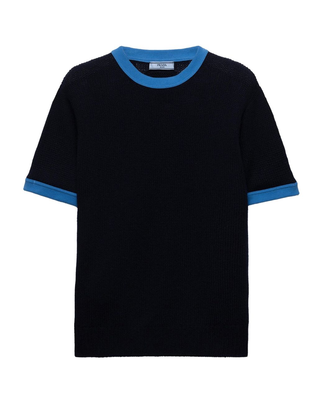 Prada Black Cashmere Short-Sleeve Sweater