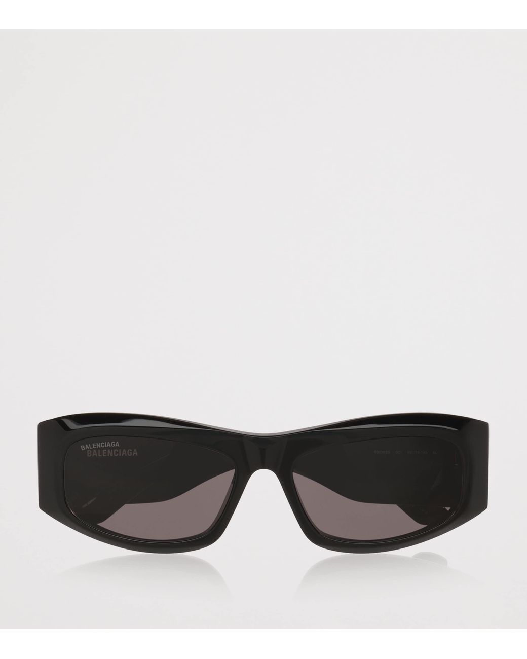 Balenciaga Gray Acetate Bb0395S Rectangular Sunglasses