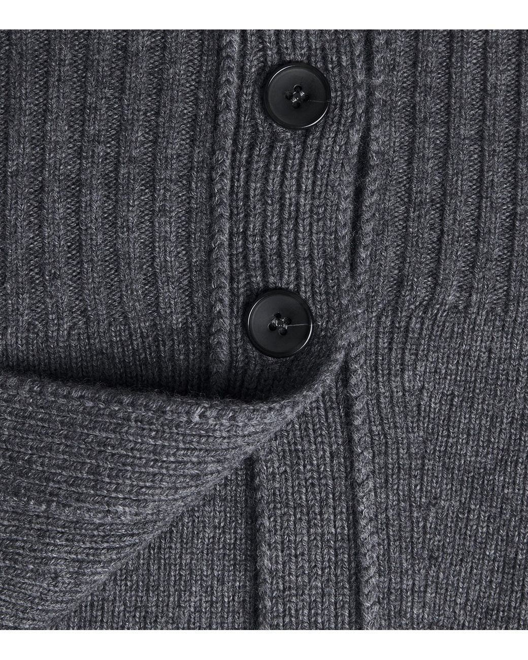 ME+EM Blue Merino-Cashmere Contour Cardigan
