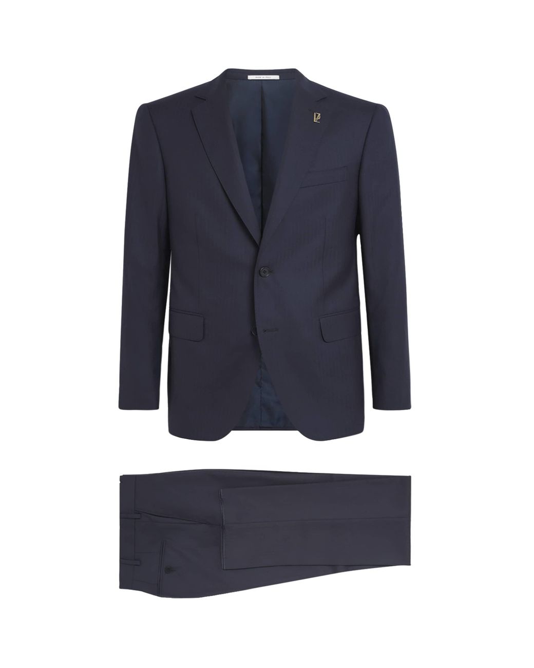 Pal Zileri Blue Wool Herringbone Vicenza 2-Piece Suit for men