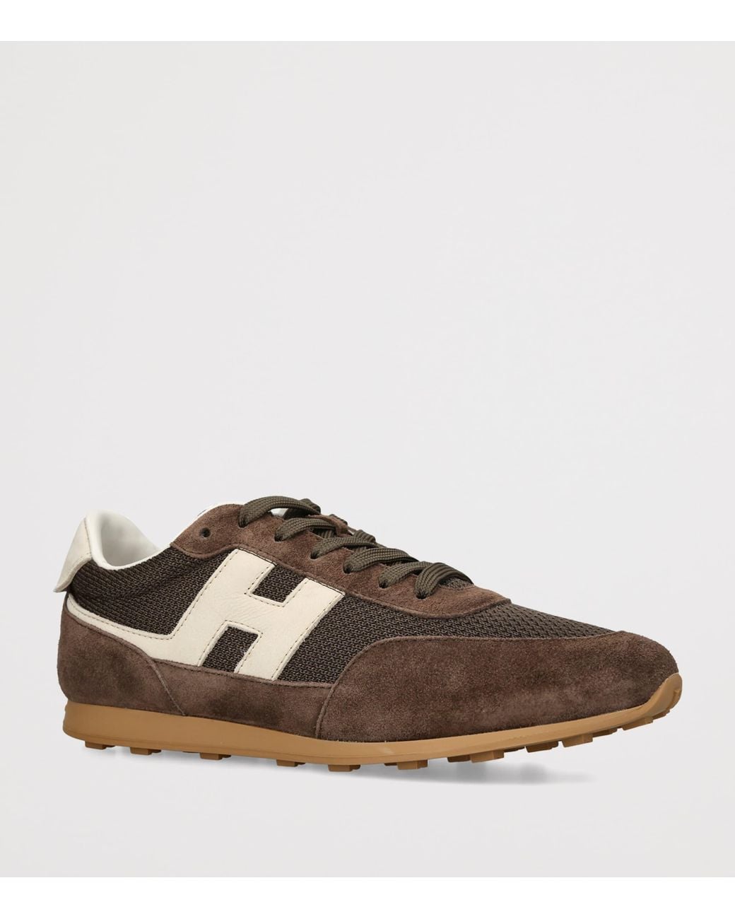 Hogan Brown Suede H669 Allacciato Sneakers for men