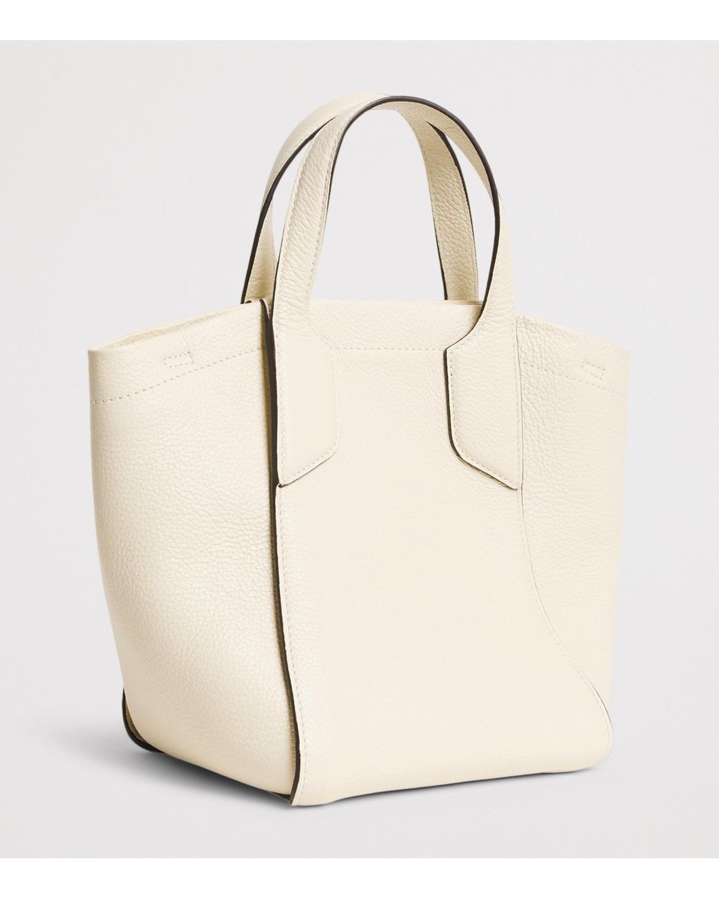 Harrods Natural Small Leather Freya Tote Bag