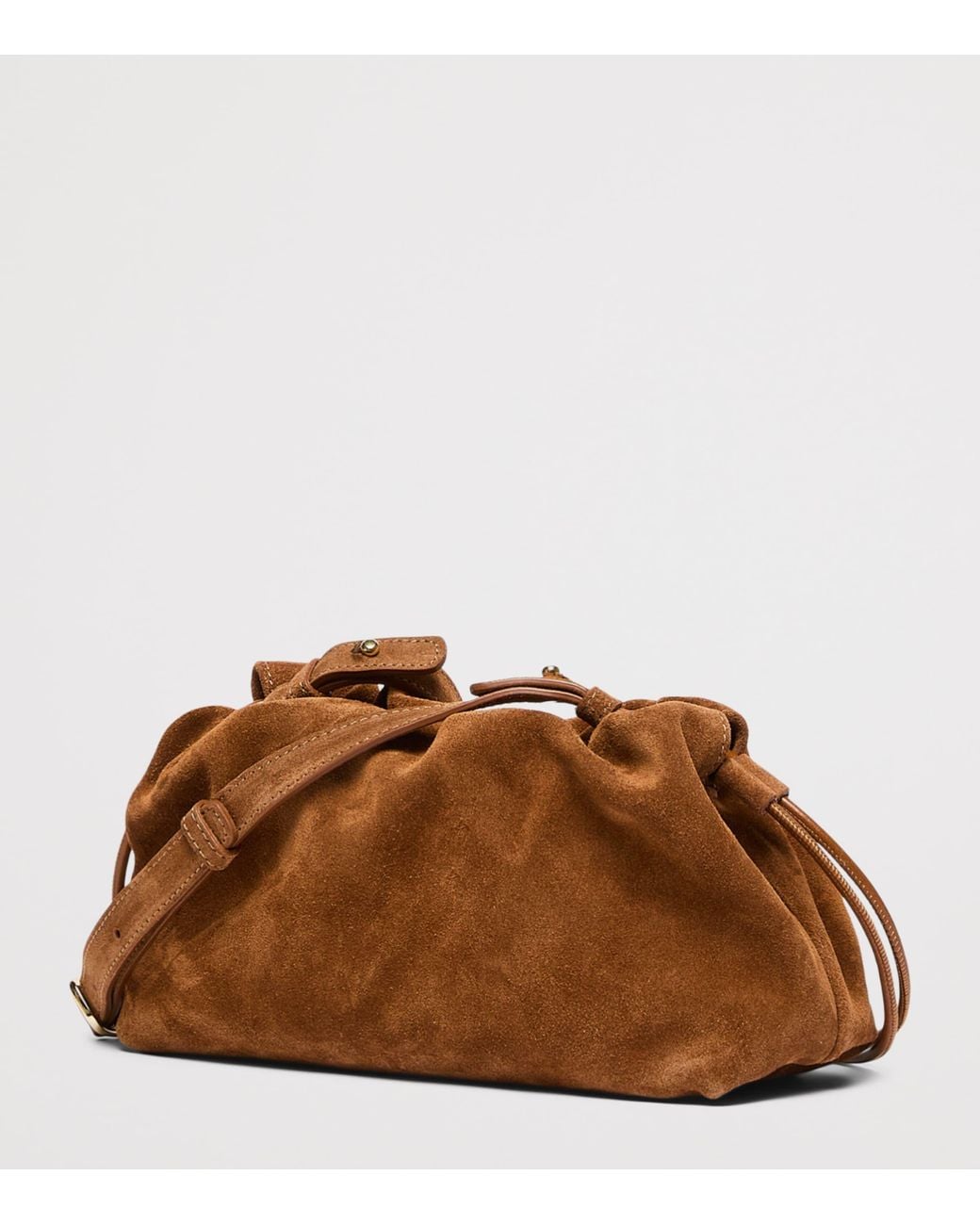 Marella Brown Suede Clutch Bag