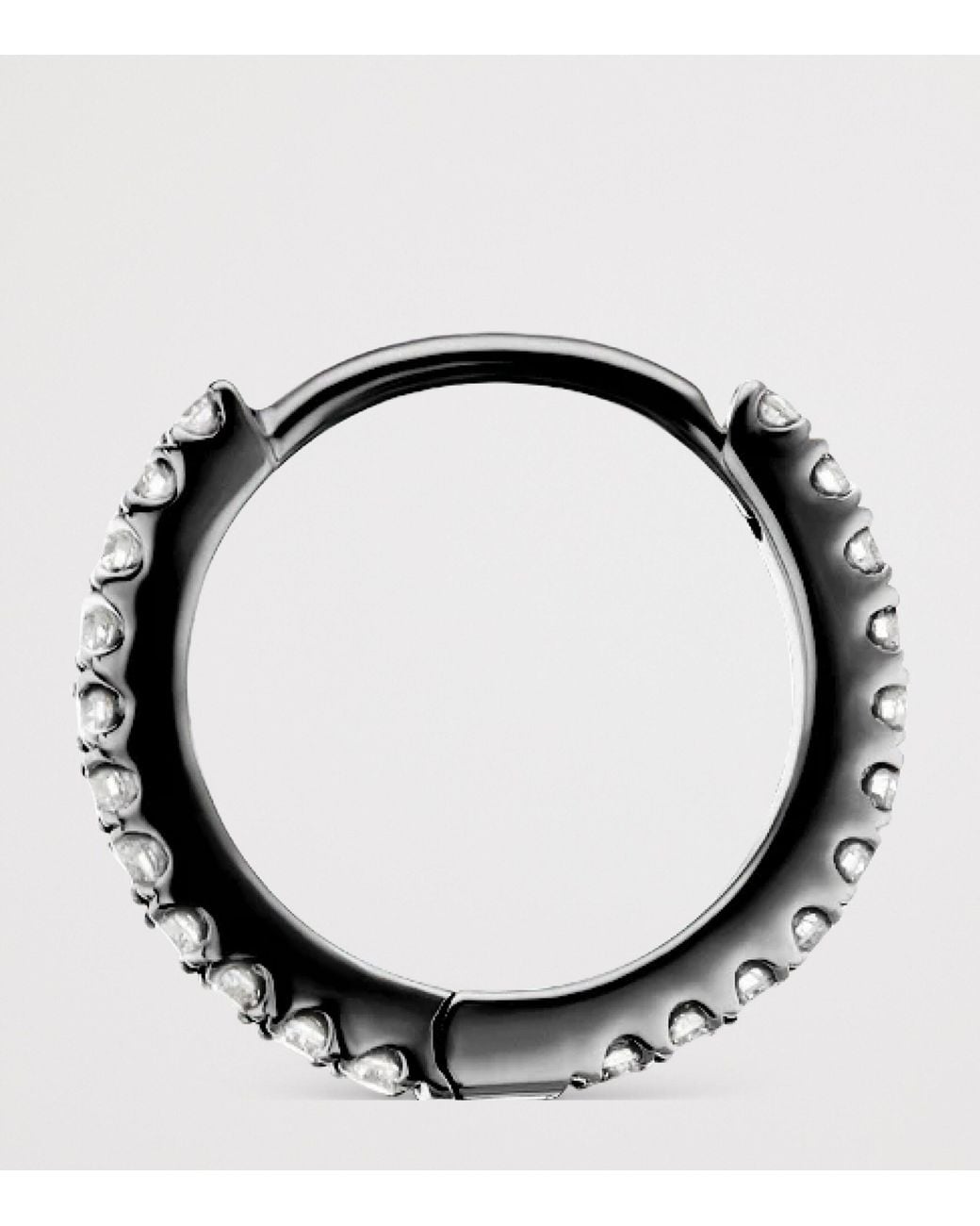 Maria Tash Black Diamond Eternity Single Hoop Earring