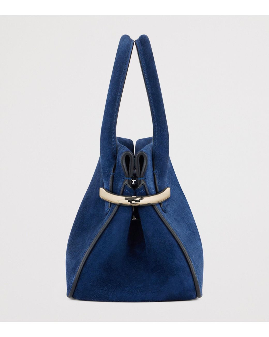 Givenchy Blue Mini Suede Pinch Top-Handle Bag