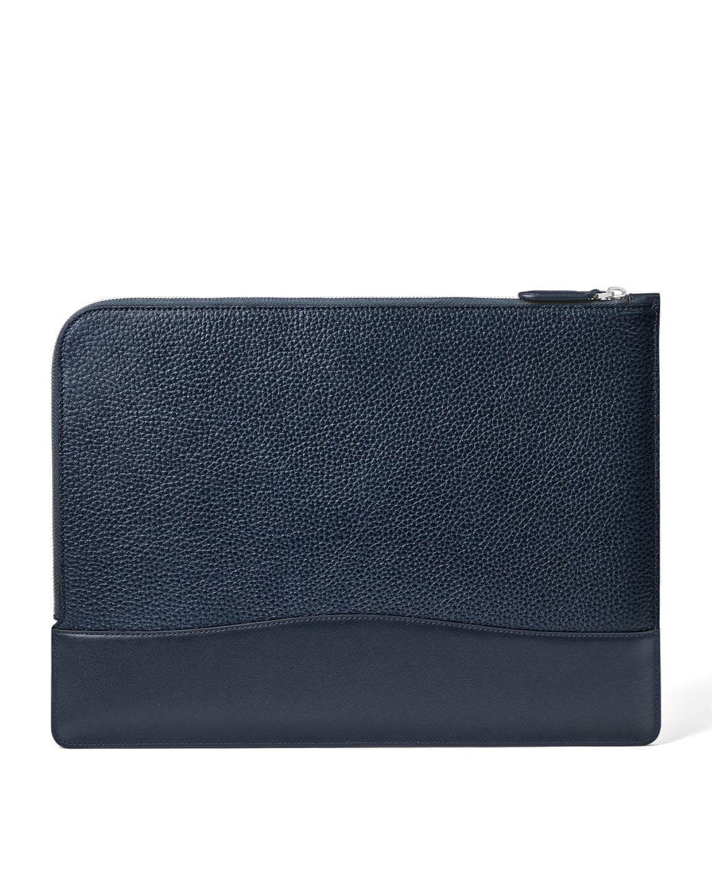 Aspinal Blue Leather Mount Street Laptop Case