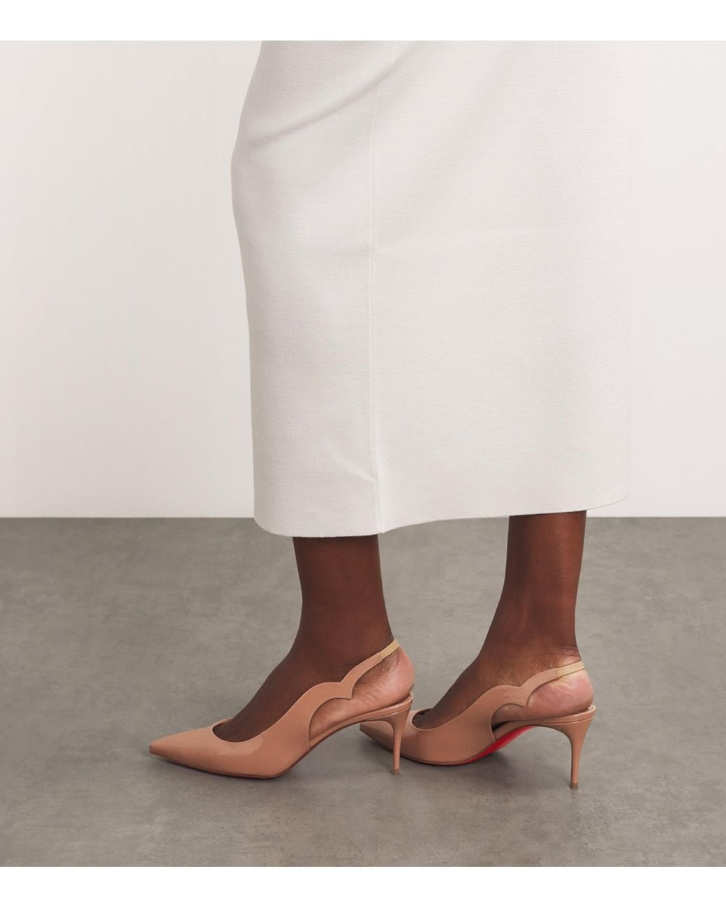 Christian Louboutin Pink Hot Chick Sling Patent Leather Slingback Pumps 70