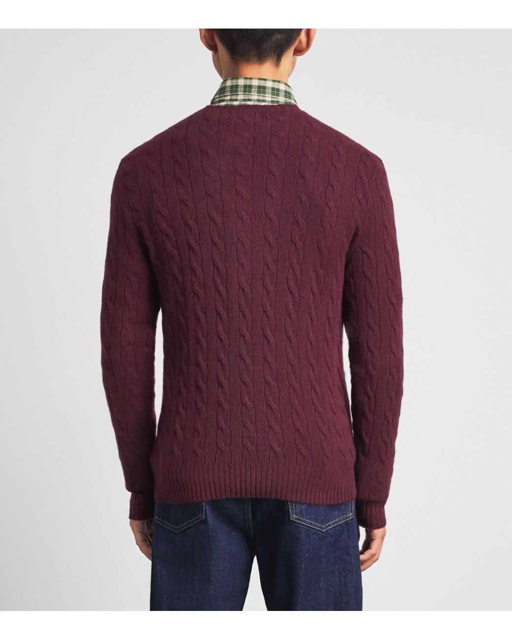 Polo Ralph Lauren Purple Wool-Cashmere Cable-Knit Sweater for men