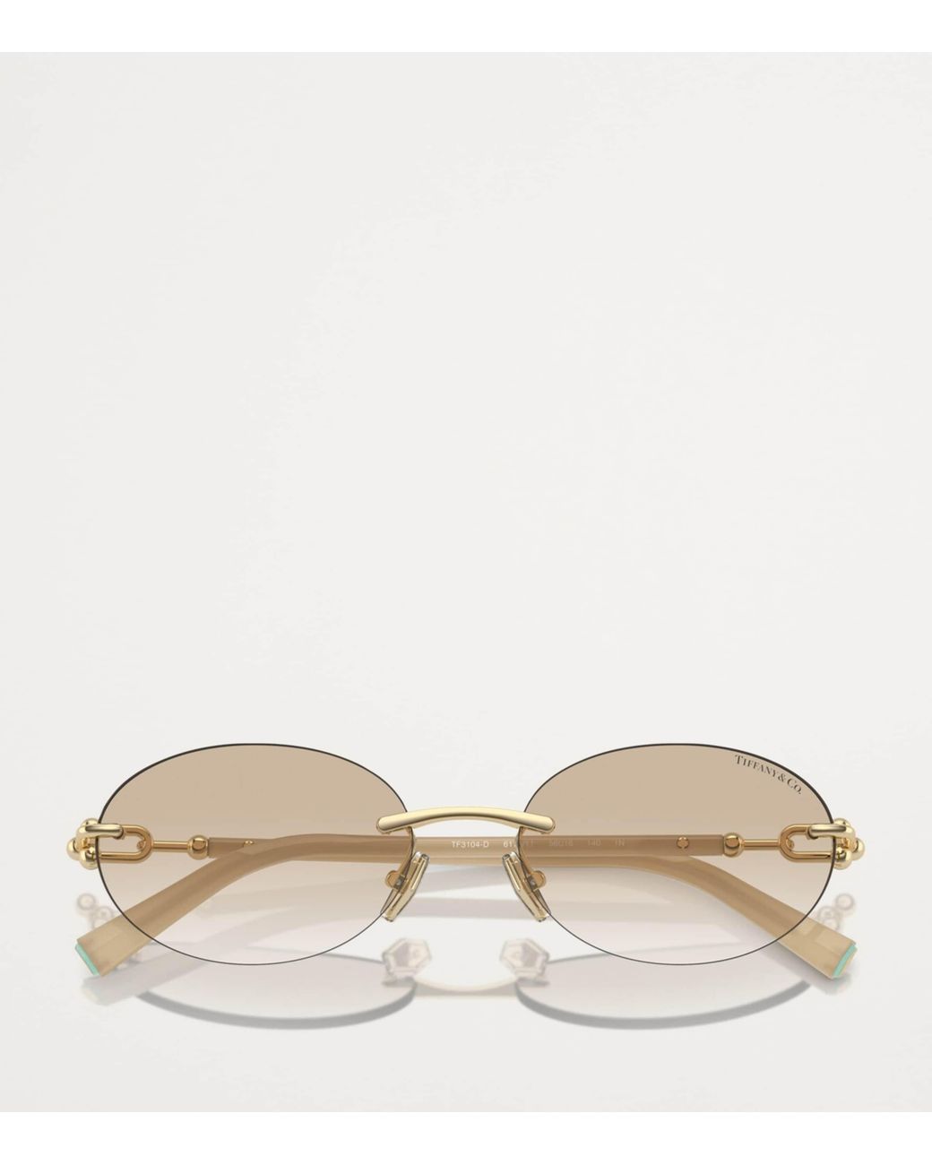 Tiffany & Co Natural Metal Sunglasses