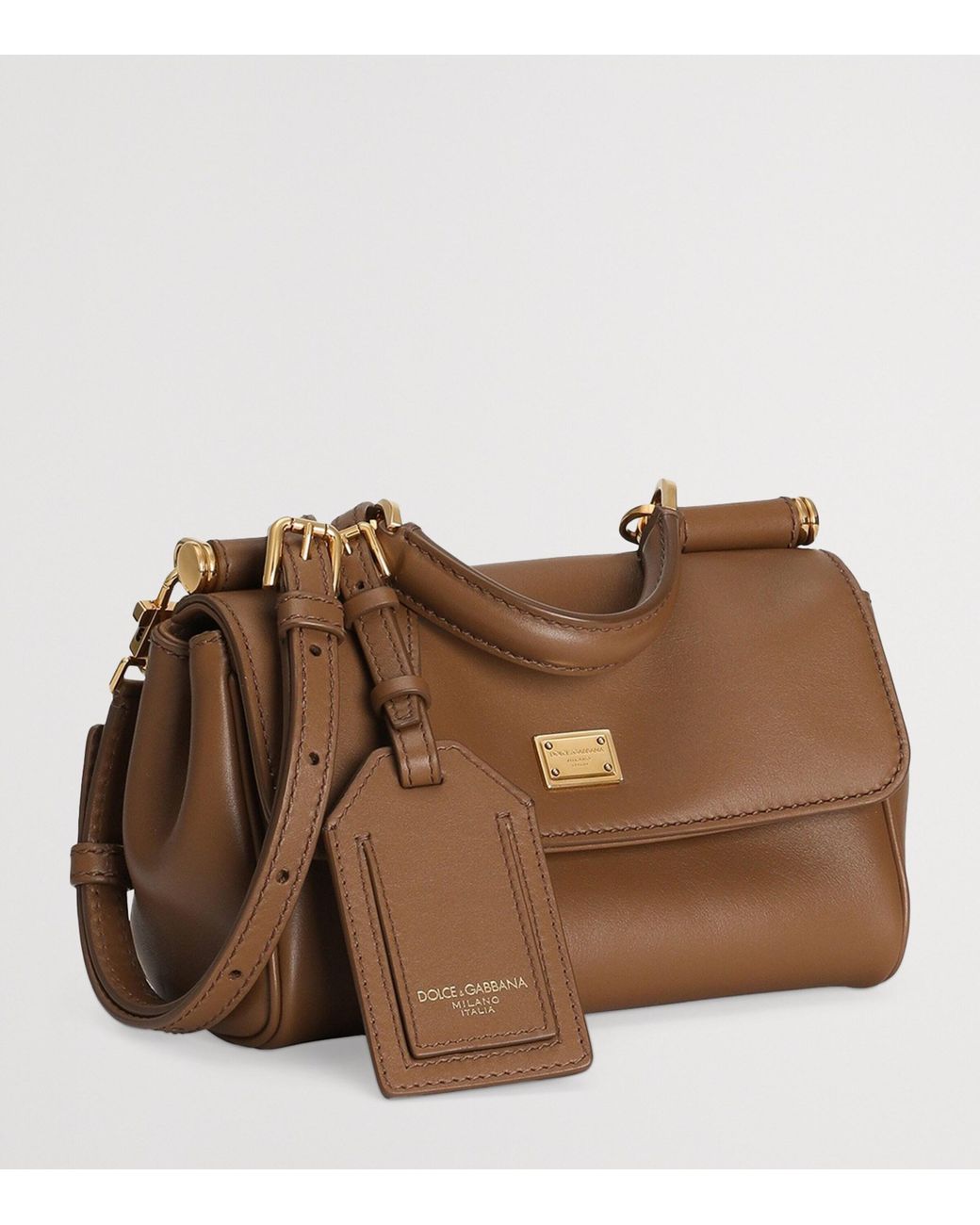 Dolce & Gabbana Brown Plongé Calfskin My Sicily Cross-Body Bag