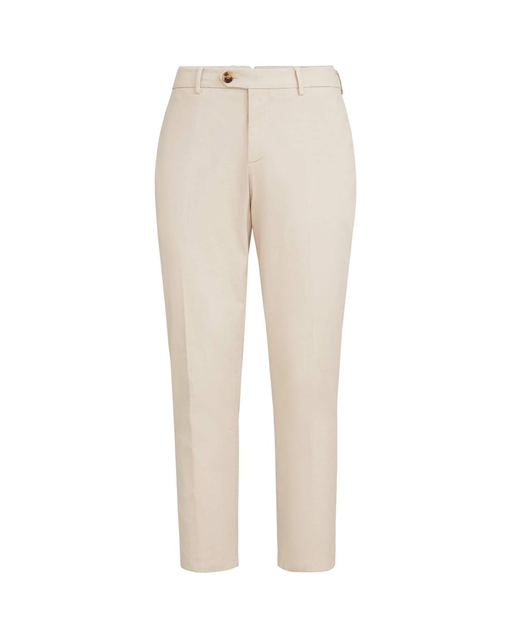 Brunello Cucinelli Natural Pima Cotton Comfort Gabardine Trousers for men