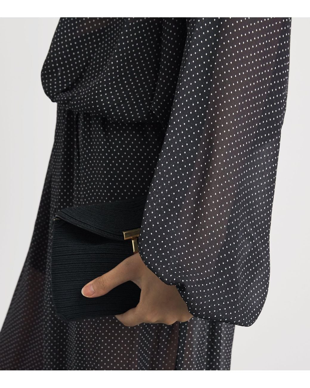 Herskind Gray Sheer Polka Dot Caterina Blouse