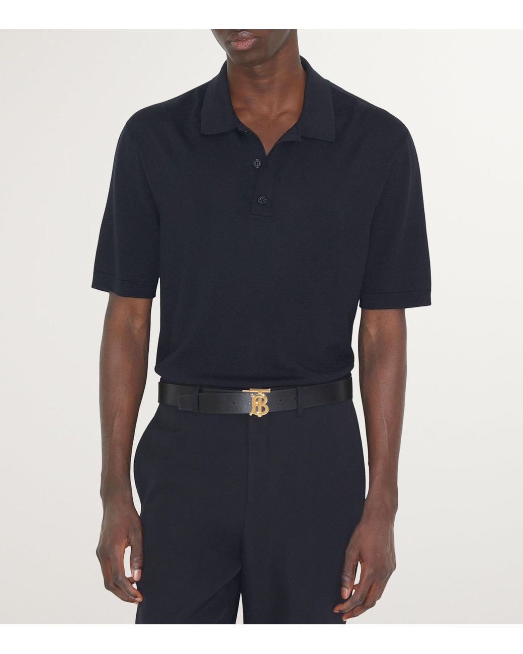 Burberry Natural Leather And Check Reversible Tb Belt for men