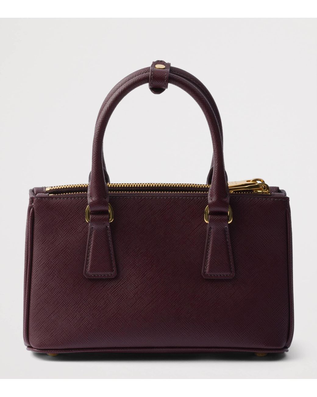 Prada Purple Mini Leather Galleria Top-Handle Bag