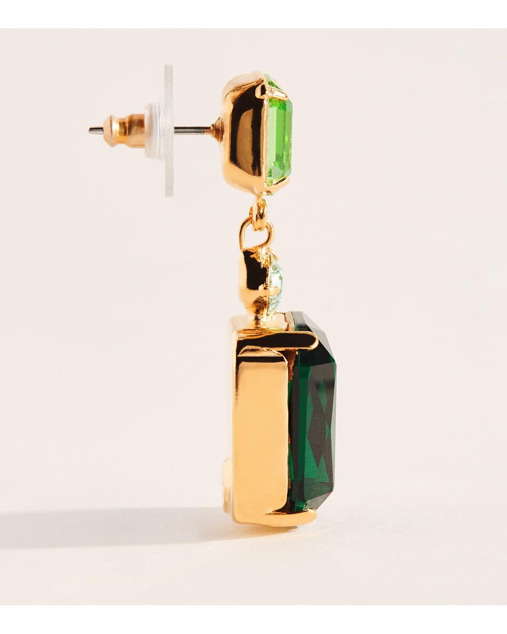 Jennifer Behr Green Plated Justine Drop Earrings