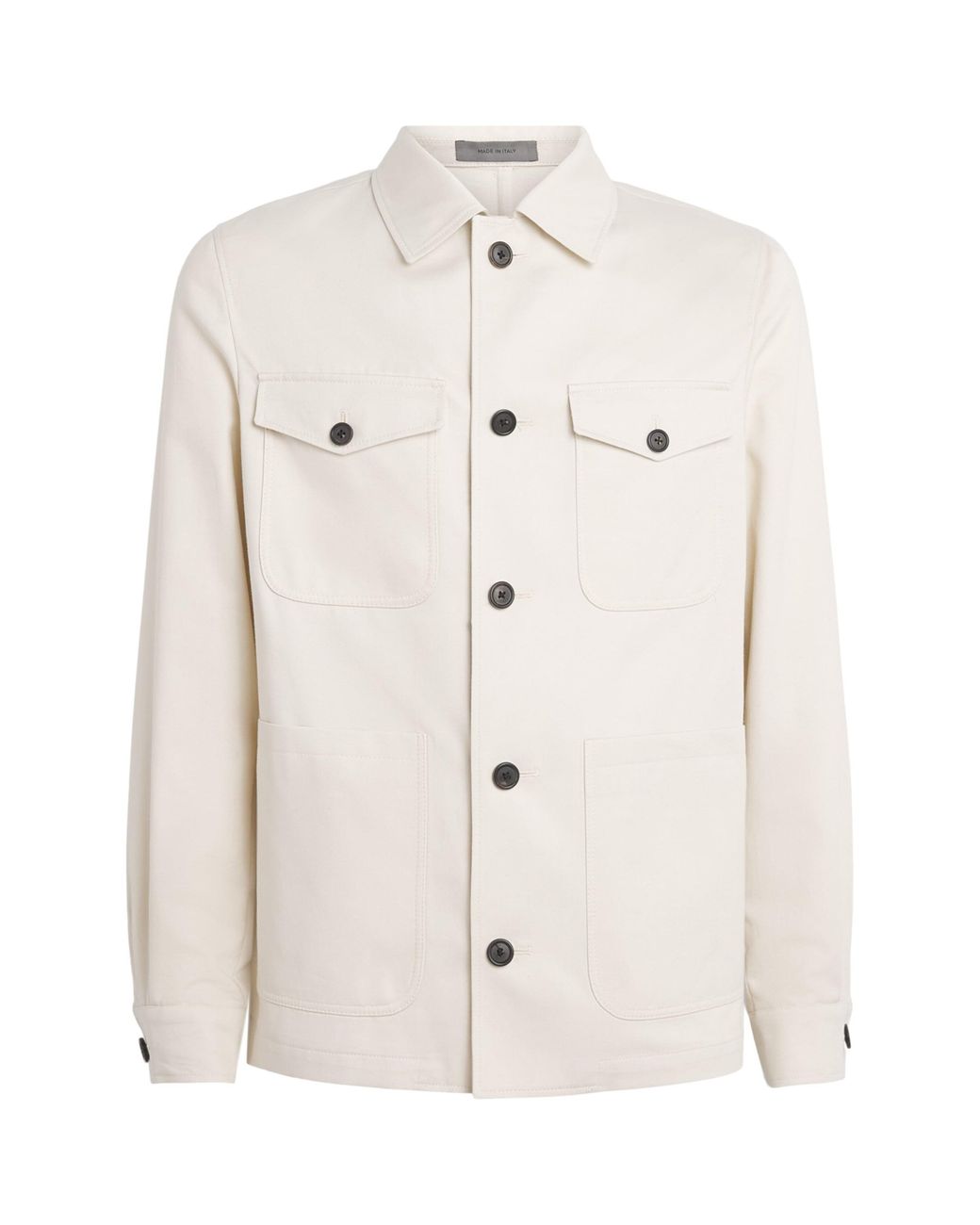 Corneliani White Cotton-Cashmere Overshirt for men