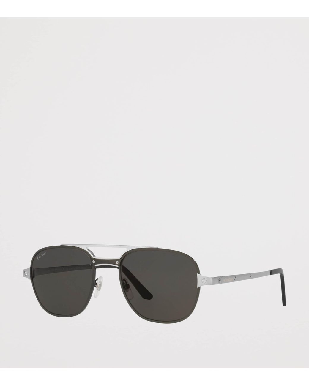 Cartier Gray Metal 06L001758 Sunglasses for men