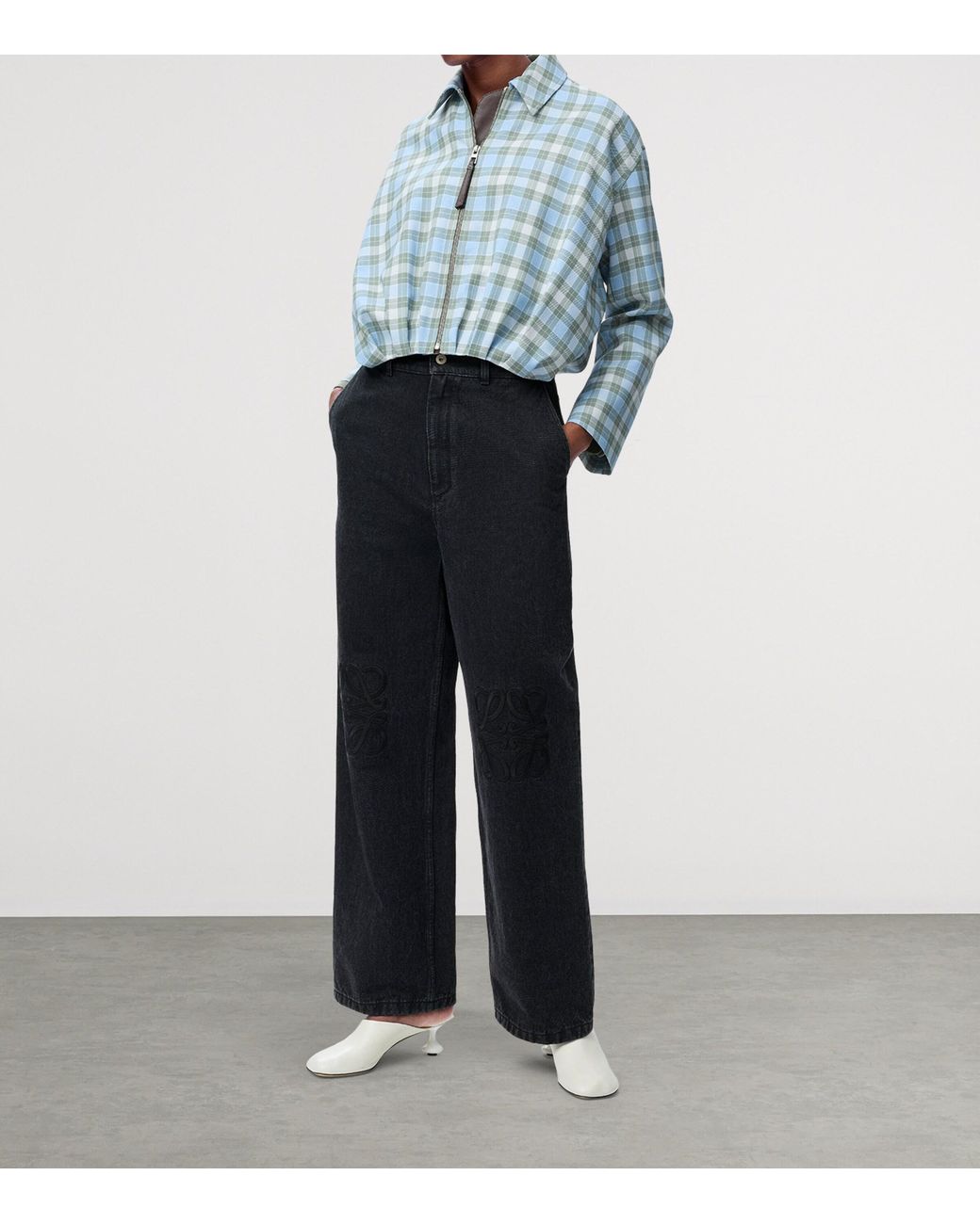 Loewe Blue Anagram Baggy Jeans