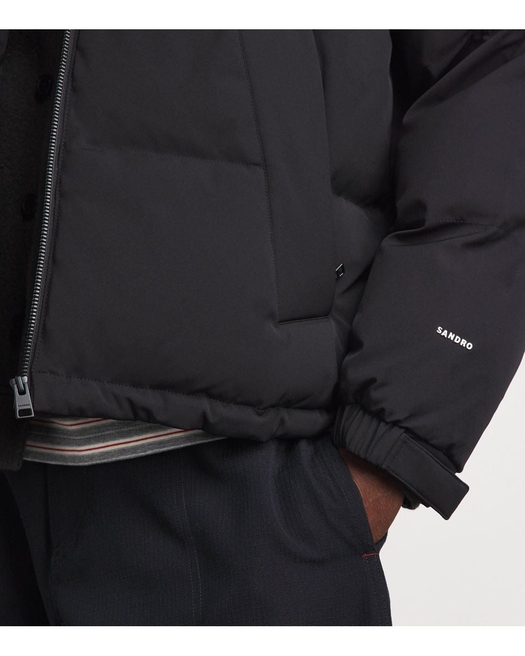 Sandro Blue Down Puffer Jacket for men