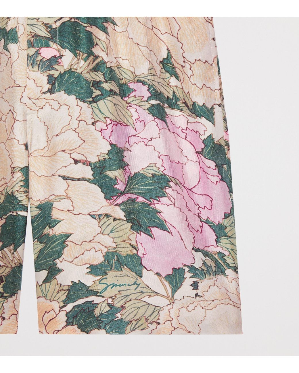Givenchy Natural Silk Floral Shorts for men